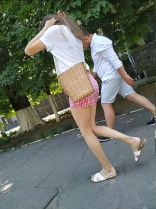 Neat Legs in Short Skirt Street Candid