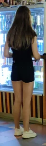 Skinny Teen With Slim Legs in Shorts