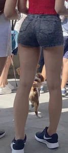 Jaw Dropping BOOTY - BUBBLE BUTT On Angelic Babe - Short Shorts - Ass2Hip Ratio