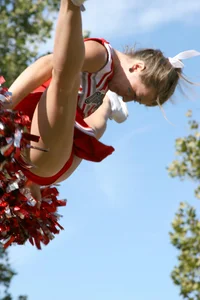 Candid cheerleaders