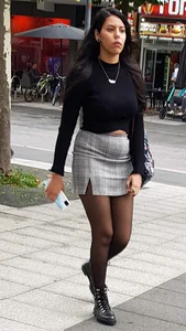 Candid girls in skirts and short dresses