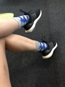 Cute Crossed Legs in Socks Selfie