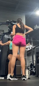Same girl in different shorts