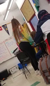 Cute Teen in Black Leggins Photo