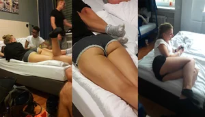 Hot friend in shorts