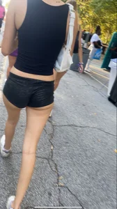 Cheeks hanging out tight shorts