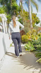 Shorty with a plump ASS in flare pants.