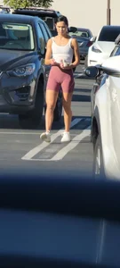 Elite camel toe on display in parking lot