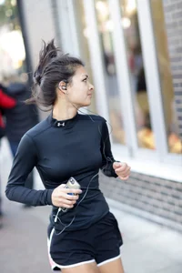 Candid track girls and runners