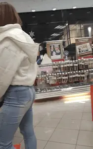 Nice jeans ass in the waiting line