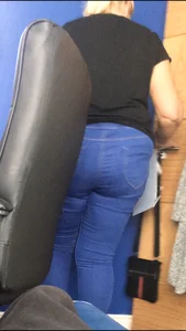 Tight blue jeans creepshots compilation