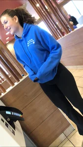 Teen in Leggings at McDonalds