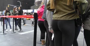 Sexy tight ass in see thru tights with exposure