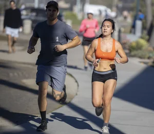 Amazingly hot candid sweaty girls jogging creepshots