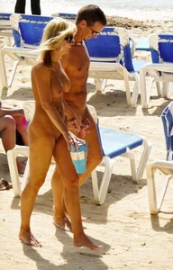 Nude beach and topless girls