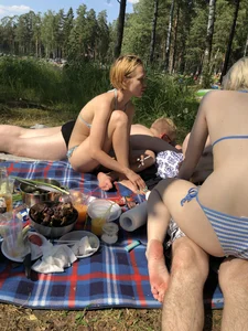 Cute Teen Girl in Swimsuit Sitting on Top of Her Boyfriend Creepshots Gallery