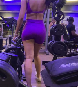 Slim thick butt in purple shorts (Pt1)