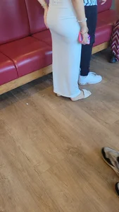 Tight white dress, tight latina ass