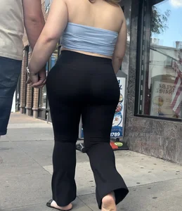 Thick Portuguese Baddie with a BBL in spandex flares