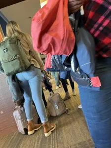 Long leg milf at the airport