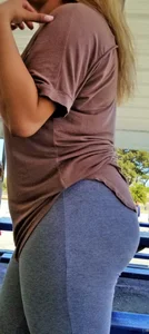 Latina wife with a fat ass in grey leggings
