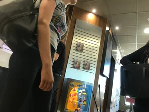 Tight teens at fast food place