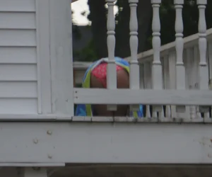 A hot teen neighbor in various bikinis