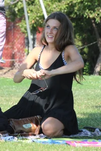 Cutie at the park upskirted showing her white panties