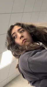 College Vpl Latina In Dark Grey Leggings Going Up The Stairs