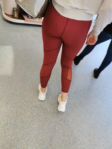 Nice ass in tight red leggings shopping