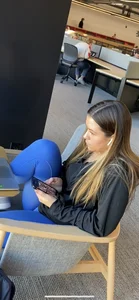 Pretty Ass college girl in blue leggings(OC)