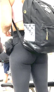 Tight slut with serious pokies at the airport