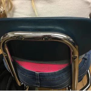 Panties Seen From Under Tight Pants Closeup Photo