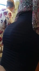 Big Hot Booty in Skirt Closeup