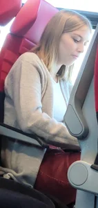 Hot sexy girl on train 2