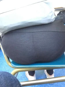 Booty in Yoga Pants Closeup - Sitting on a Chair