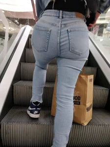 Random girls on escalator
