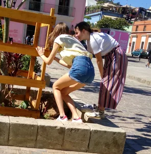 Cute little girl with thin legs