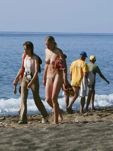 Nude beach and topless girls