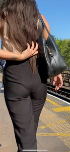 Tight ass  Latina with VPL and face shots
