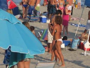 Mix of candid girls at the beach and in bikinis