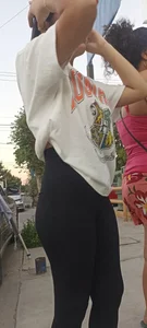 Latina Beautiful butt in tight black leggings [OC]