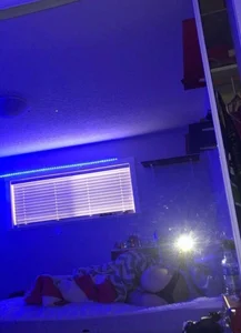 Girl in panties taking hot mirror selfies in bed