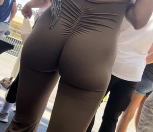 Tight blonde ass in brown one-piece (OC)