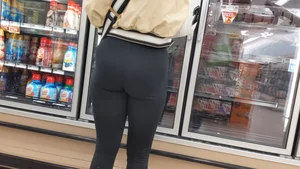 hot ass in tight pants at the grocery store