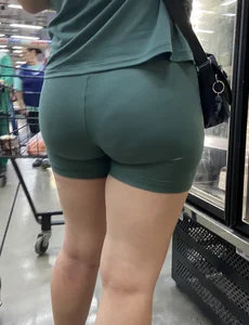 Best supermarket, tight green shorts