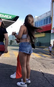 cute latina showing cheeks !!!