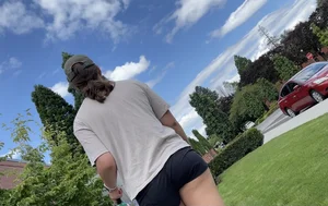 Thick college slut in shorts