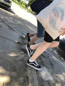 Cute skinny canidd teen in short leggings