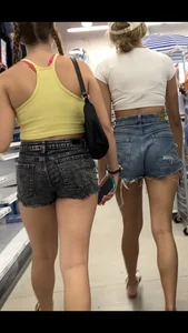 Jean shorts legs and booty 0710